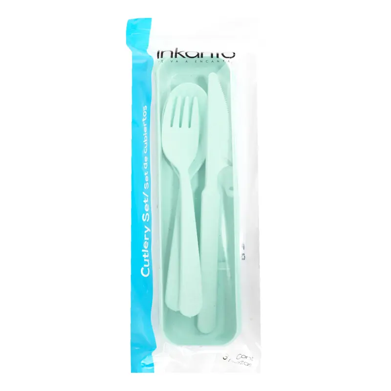 Set De Cubiertos Con Estuche, Color Aqua 2