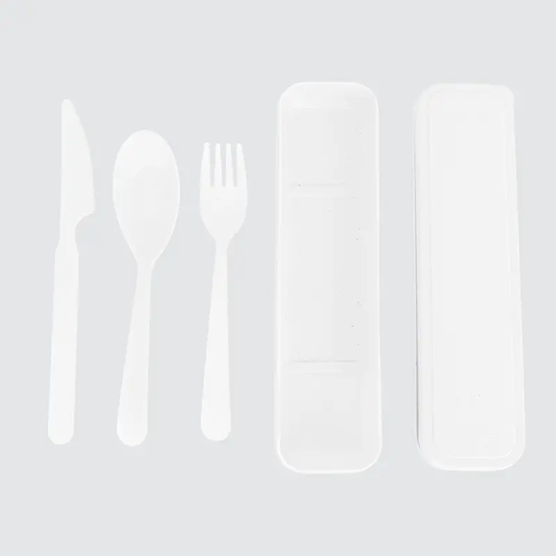 Set De Cubiertos Con Estuche, Color Blanco 2