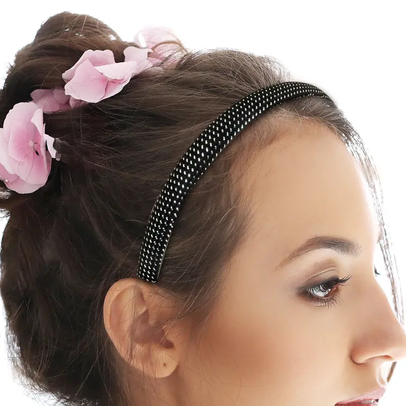 Set De Diadema Y Dona Scrunchie Para El Cabello, Color Gris 1