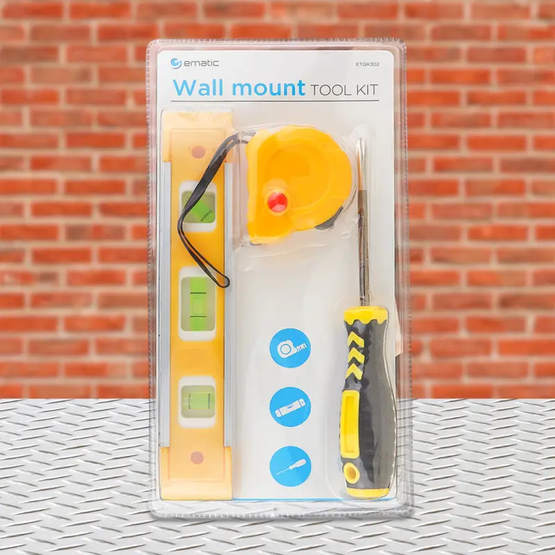 Set De Herramientas De Montaje En Pared, Ematic (Etqk302) 2