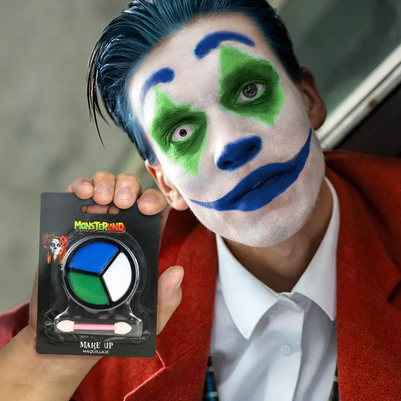 Set De Maquillaje Y Aplicador Para Halloween, Azul 2