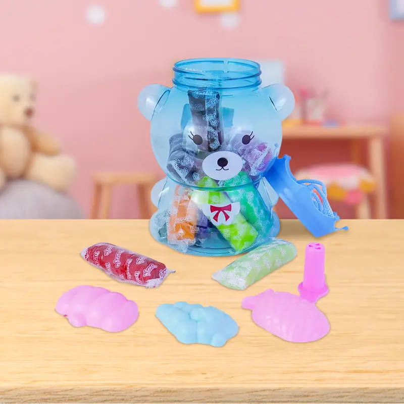 Set De Masa Moldeable En Forma De Oso Color Azul 2