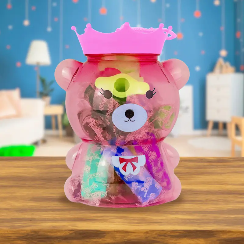 Set De Masa Moldeable En Forma De Oso Color Rosa 1