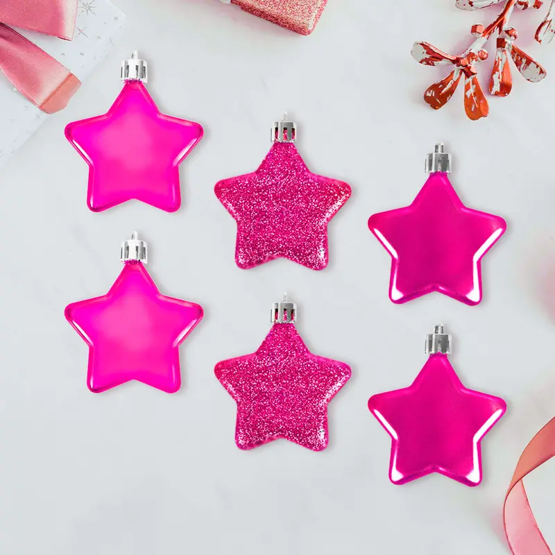 Set De Mini Estrellas, 6 Pzas, Color Rosa 2