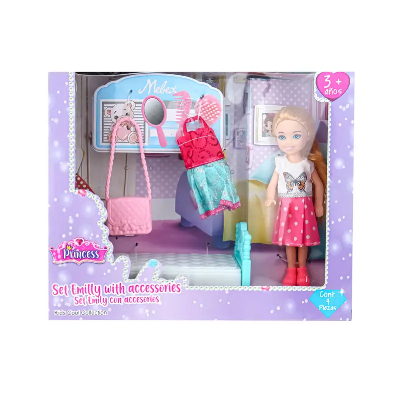 Set De Muñeca Emily Con Accesorios, 4 Pzas 2
