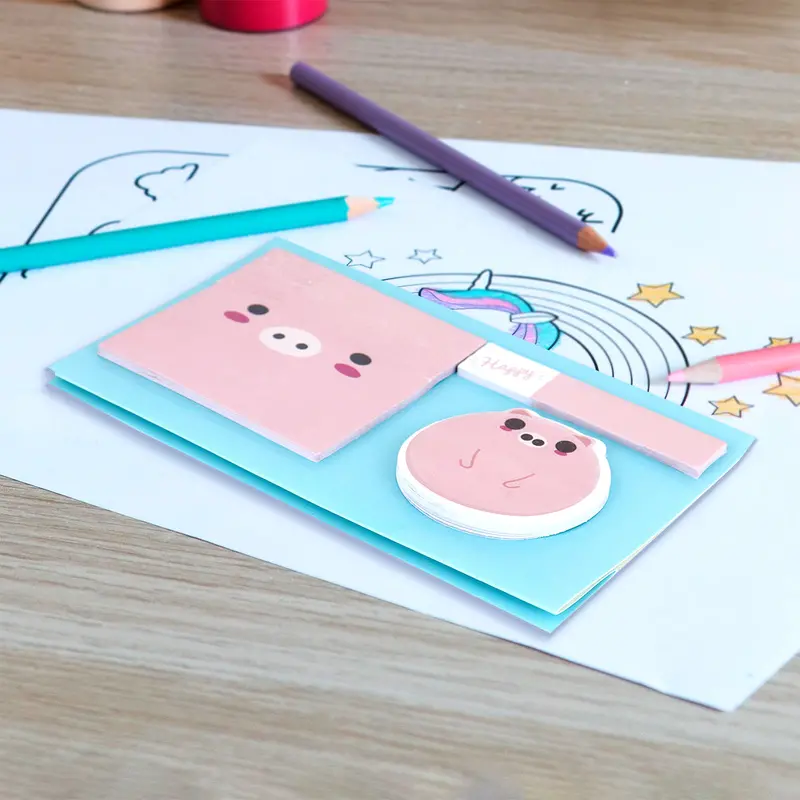 Set De Notas Adhesivas Con Diseño De Puerquito, 3 Pzas 2