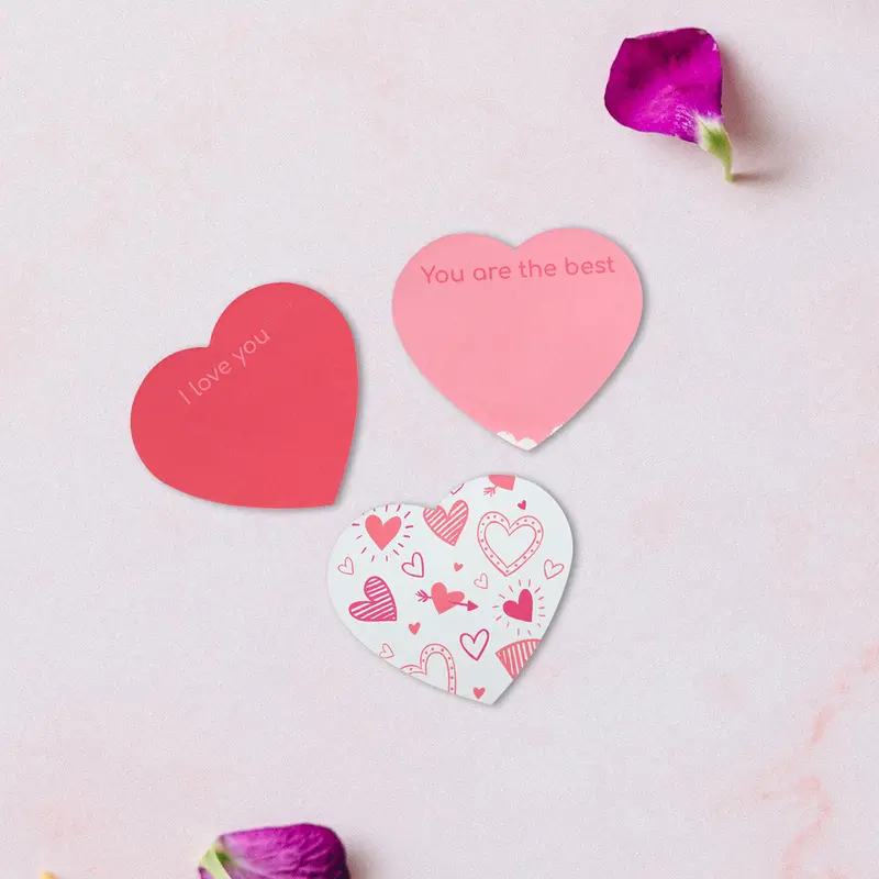 Set De Notas Adhesivas En Forma De Corazón 8Cm 3 Piezas 1