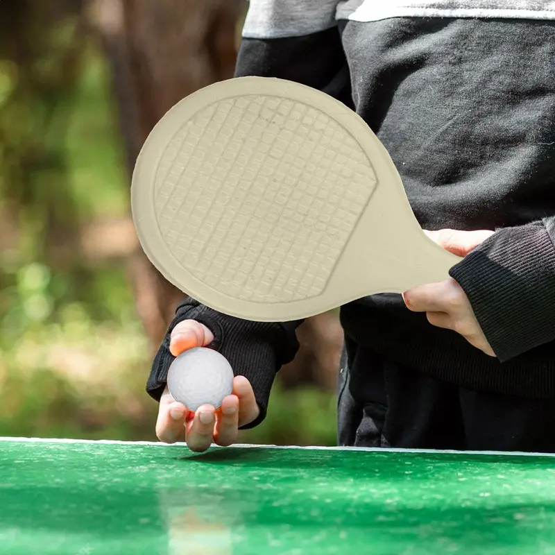 Set De Raquetas De Ping Pong Con Pelotas, Color Rosa Y Beige, 4 Pzas 1