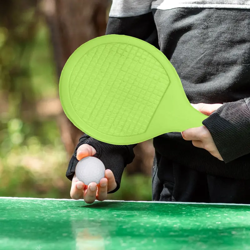 Set De Raquetas De Ping Pong Con Pelotas, Color Rosa Y Verde, 4 Pzas 1