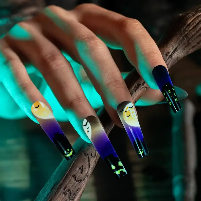 Set De Uñas Postizas, Halloween, Colores 1