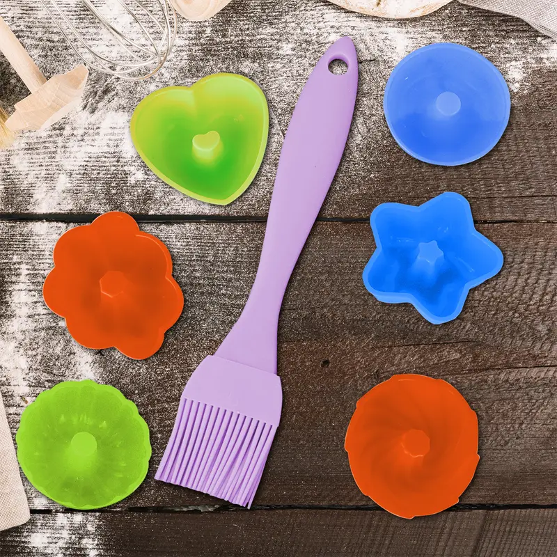 Set De Utensilios De Silicón Para Hornear, Color Morado, 7 Pzas 1