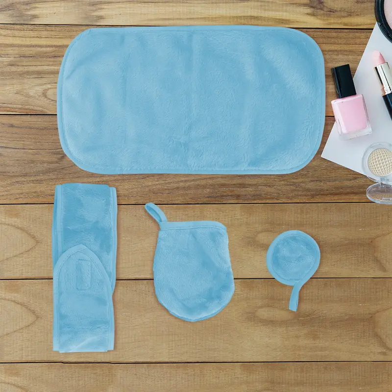 Set Desmaquillante De Microfibra, Color Turquesa 1