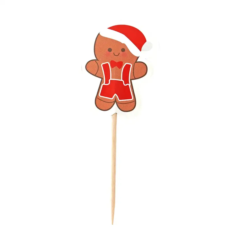 Set Navideño De Capacillos Y Palillos Decorativos Para Cupcakes, Santa 1