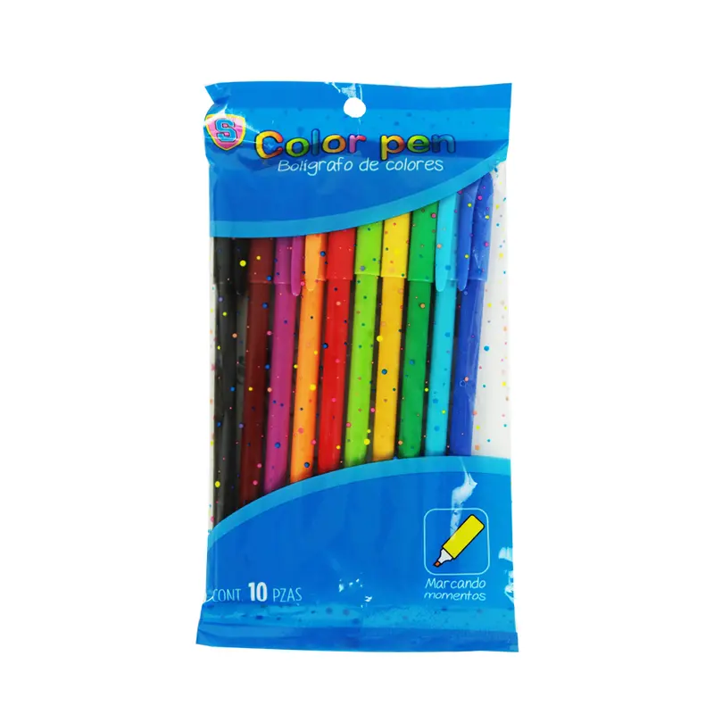Set Plumones De Colores, Color Pen, 10 Piezas 1