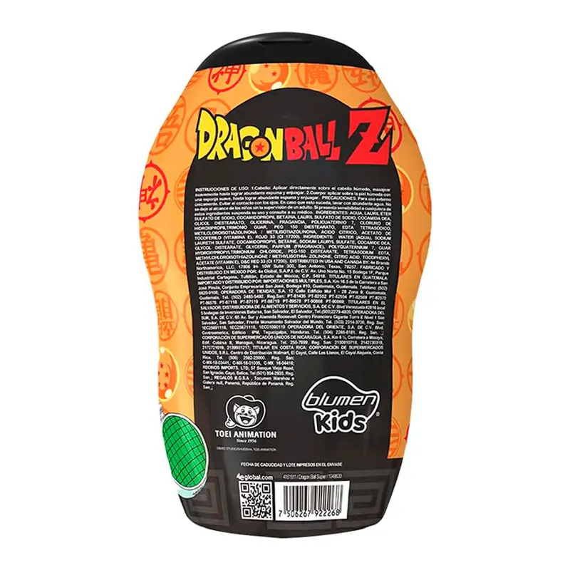 Shampoo 3 En 1, Bodywash + Acondicionador, Dragon Ball Z 2