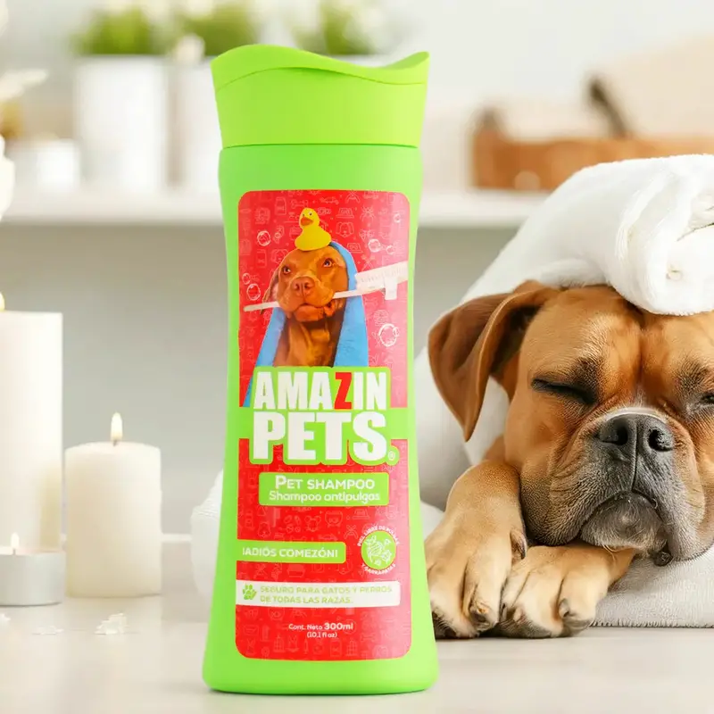 Shampoo Antipulgas Para Mascotas, 300 Ml 2