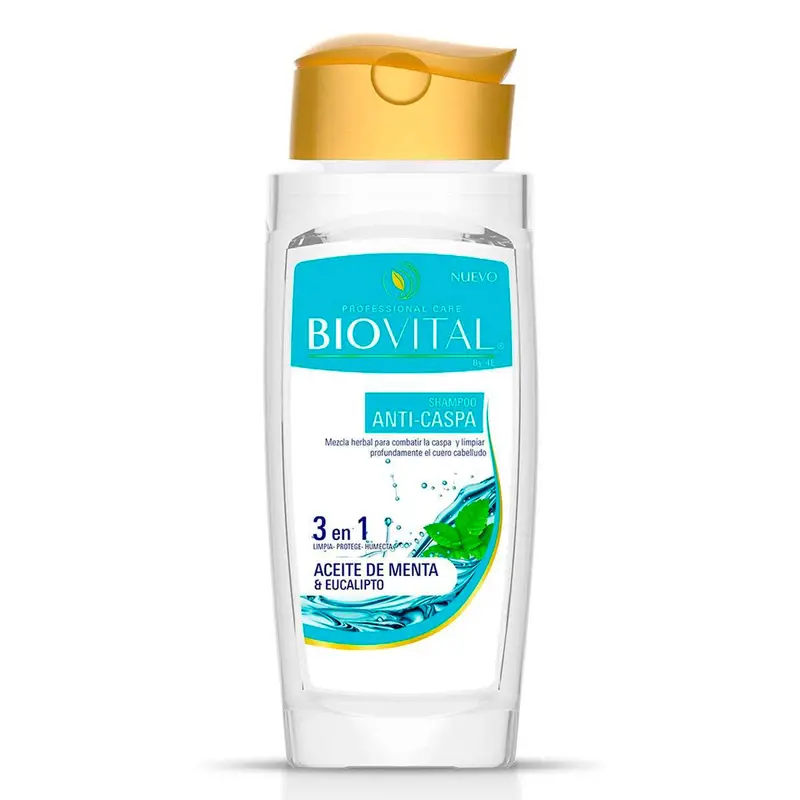Shampoo Biovital Anti Caspa Con Aceite De Menta Y Eucalipto 500Ml 1