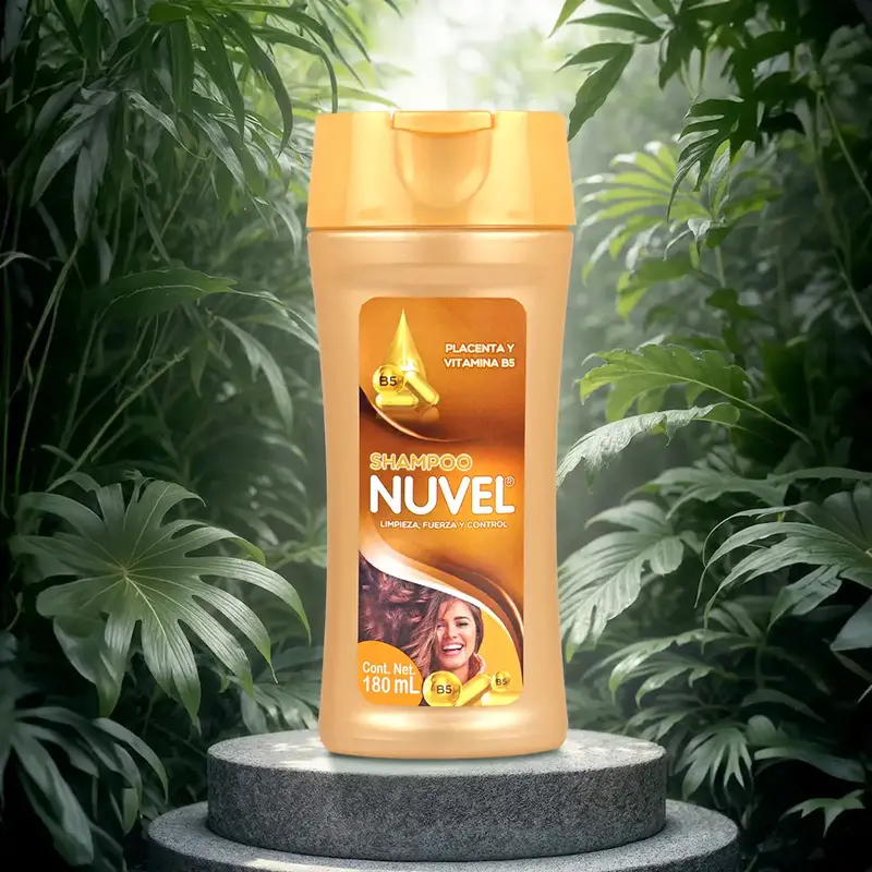 Shampoo Nuvel, Placenta Y Vitamina B5, 180 Ml 1