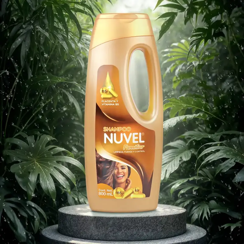 Shampoo Nuvel, Placenta Y Vitamina B5, 800 Ml 1