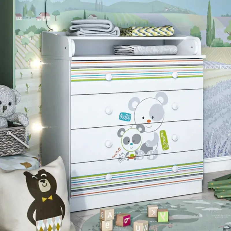 Shefa Kids 800 Changing Dresser - Pandas 1