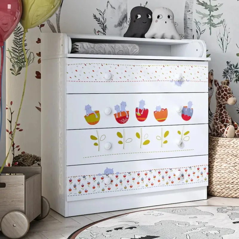Shefa Kids 800 Changing Dresser - Sleepy Kittens 1