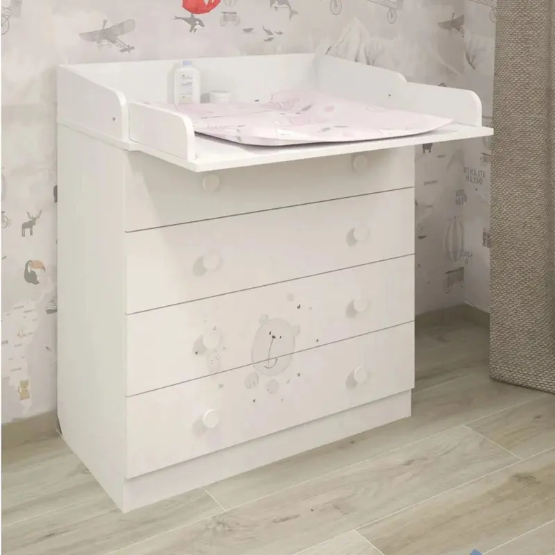 Shefa Kids 800 Teddy Changing Dresser - White 1