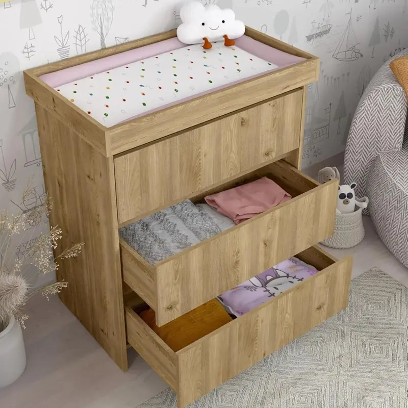 Shefa Kids 880 Baby Changing Unit - Cremona Oak 2