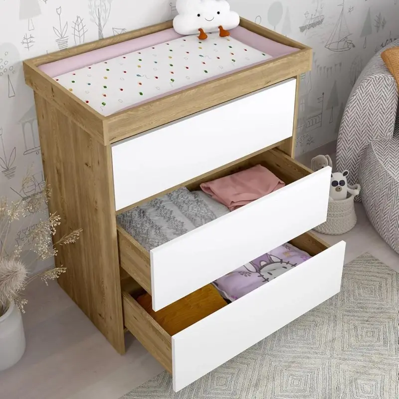 Shefa Kids 880 Baby Changing Unit - Cremona Oak/White 2