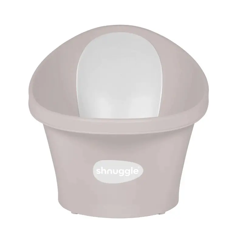 Shnuggle Newborn Baby Bath With Plug - Taupe 1