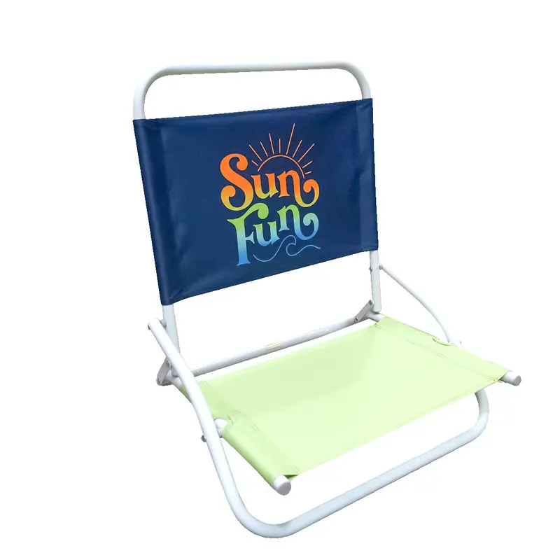 Silla De Playa Sun Fun Color Azul Con Verde 2