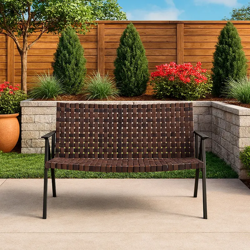 Sillón De Mimbre Para Patio Sin Cojín 1