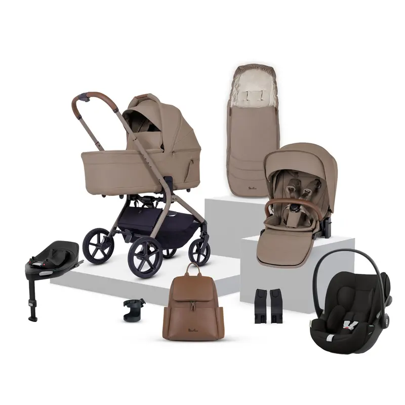 Silver Cross Breez Cybex Bundle In Champagne 1