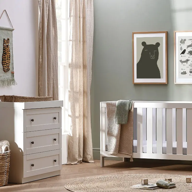 Silver Cross Bromley 2 Piece Dresser Room Set In White 1