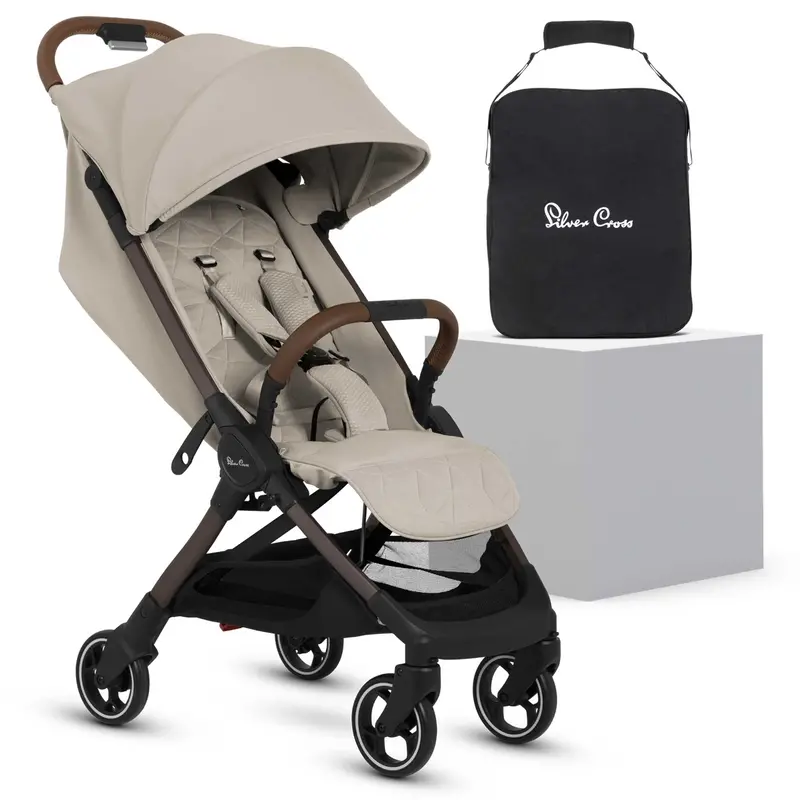 Silver Cross Clic 2 Compact Stroller In Latte 1