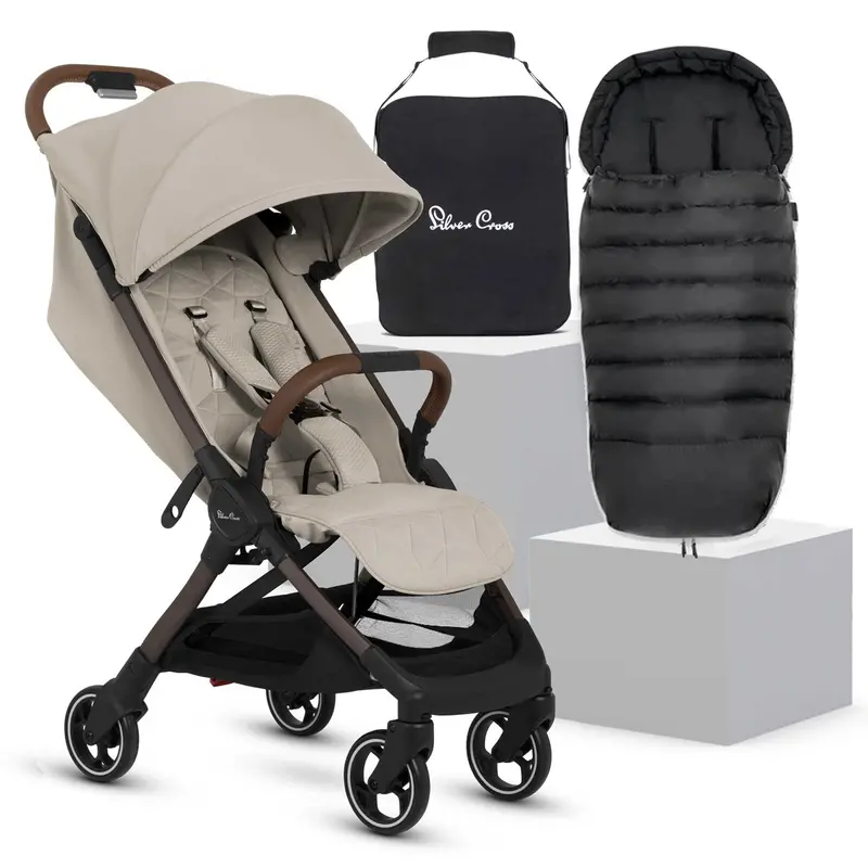 Silver Cross Clic 2 Compact Stroller In Latte 2