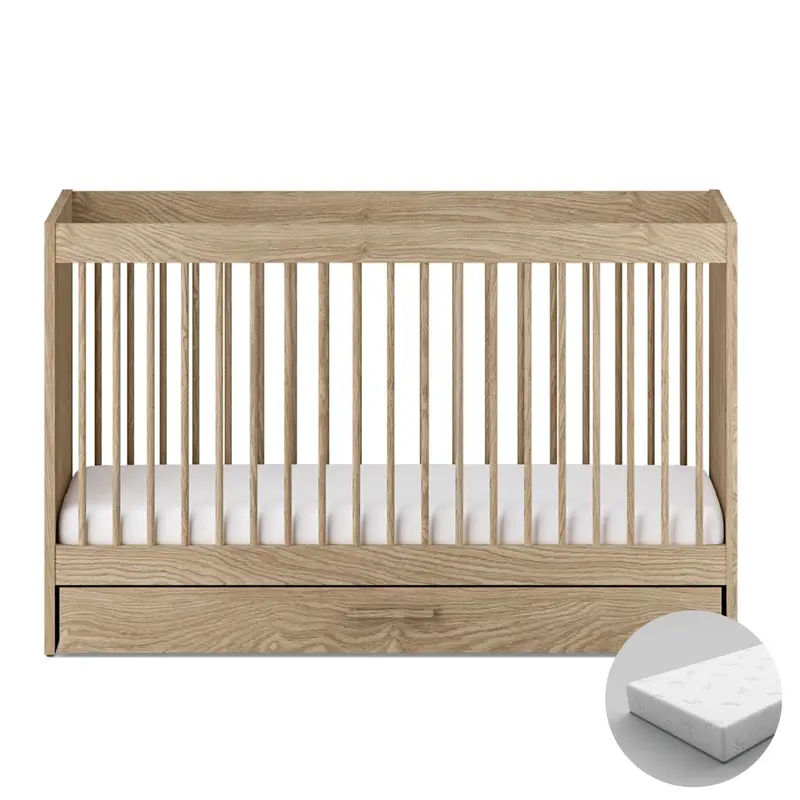 Silver Cross Geneva Cot Bed In Oak 2