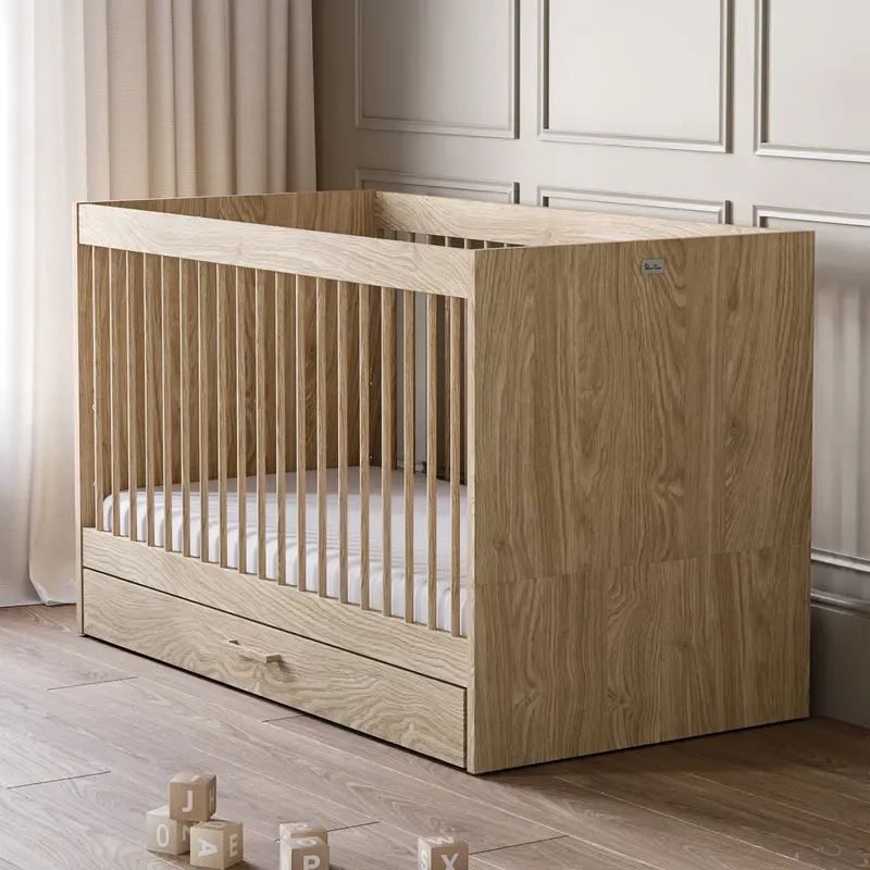 Silver Cross Geneva Cot Bed In Oak 4