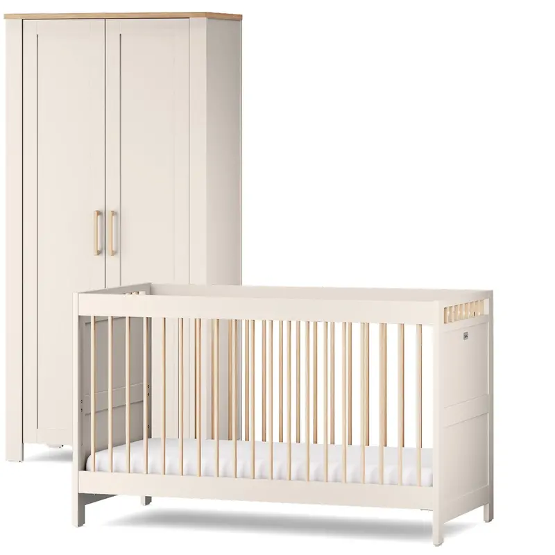 Silver Cross Seville 2 Piece Wardrobe Room Set In Cashmere Oak 1