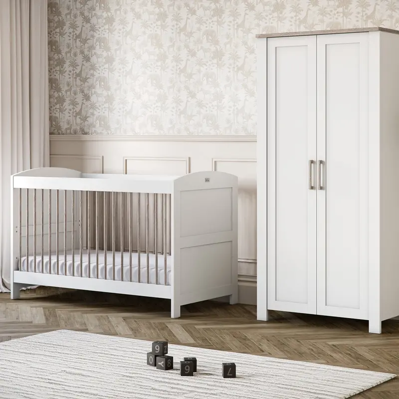 Silver Cross Valencia 2 Piece Wardrobe Room Set In White Ash 3