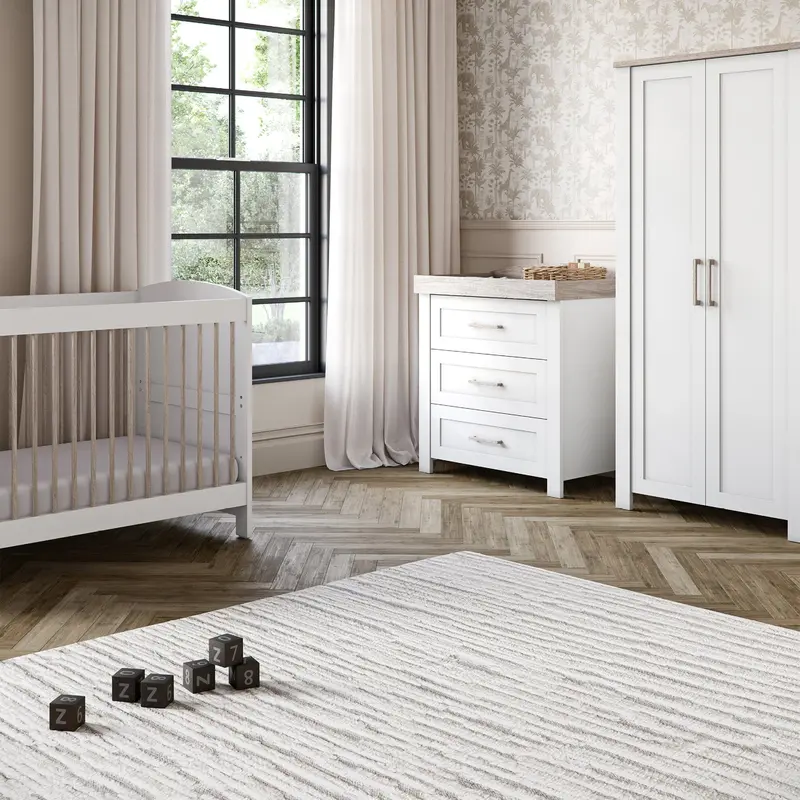 Silver Cross Valencia 3 Piece Room Set In White Ash 1