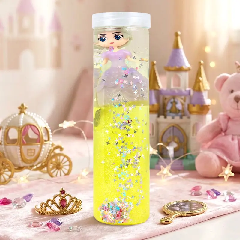Slime Amarillo Con Muñeca, Color Morado, 350 Gr 1