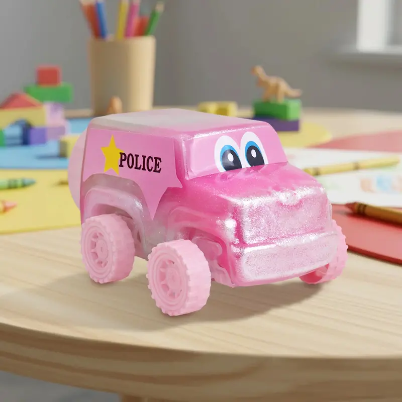 Slime, Carrito, Color Rosa Fuerte 1