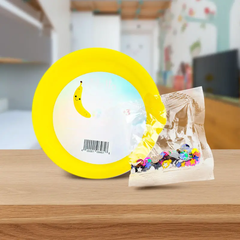 Slime Color Amarillo Con Confeti Metálico 80G 1