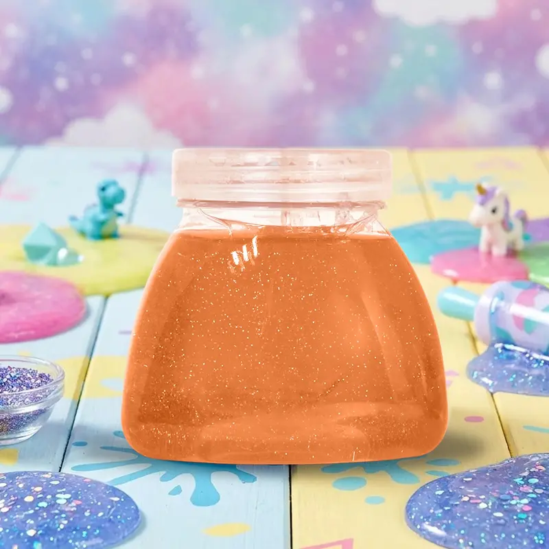 Slime Con Glitter, Color Naranja, 260 Gr 1