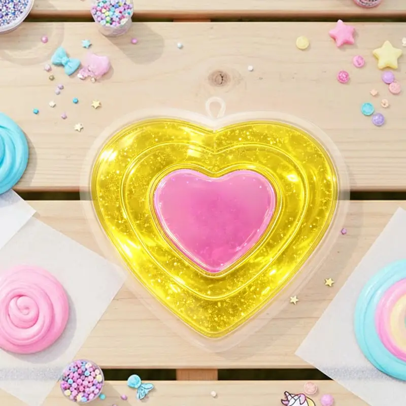 Slime, Corazón, Color Amarillo, 230 Gr 1