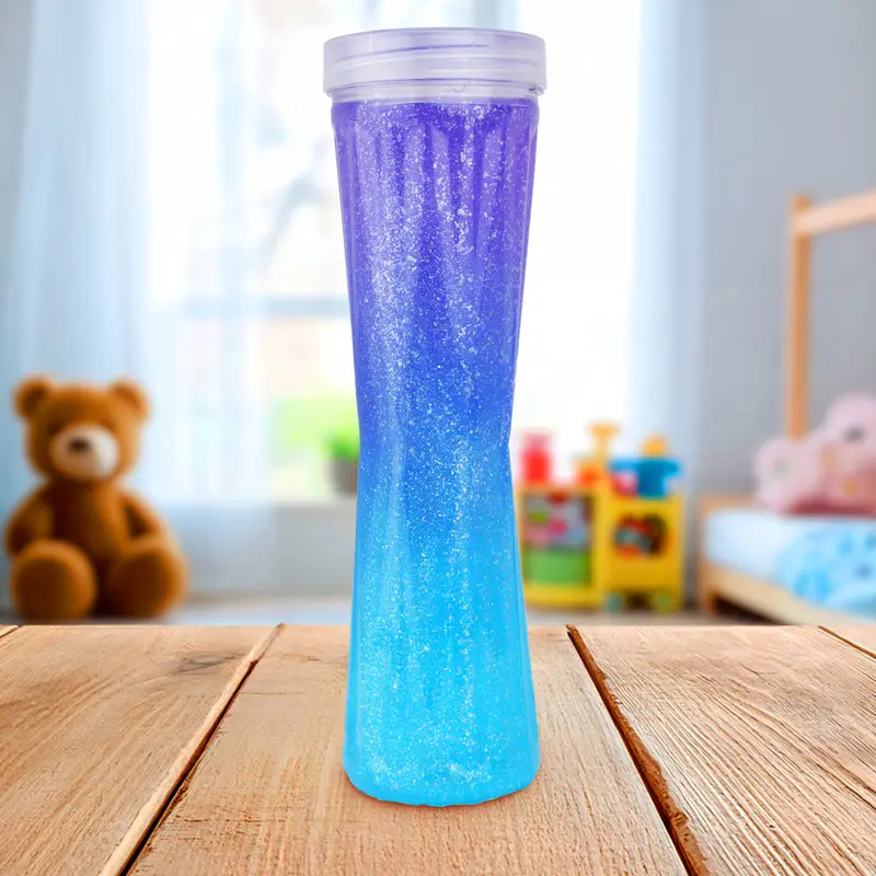 Slime Cristalino Con Aroma, Envase Cilindro, Color Azul 1