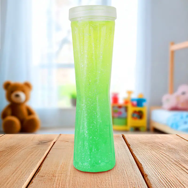 Slime Cristalino Con Aroma, Envase Cilindro, Color Verde 1