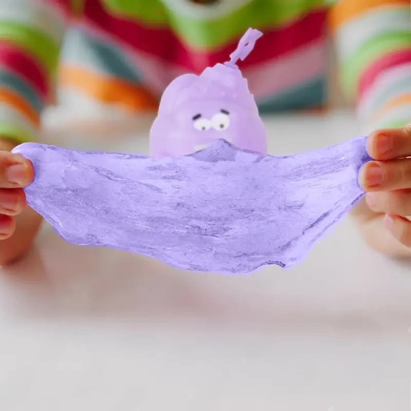 Slime Cristalino Envase Divertido, Color Morado 1