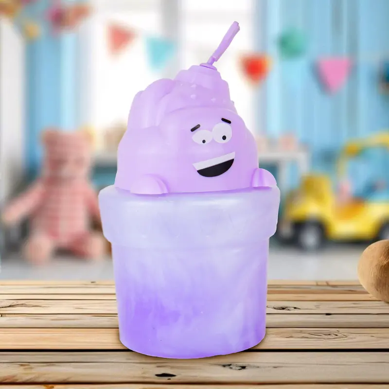 Slime Cristalino Envase Divertido, Color Morado 2