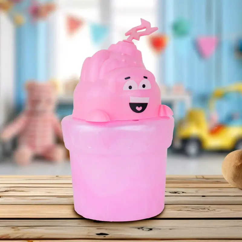 Slime Cristalino Envase Divertido, Color Rosa 2